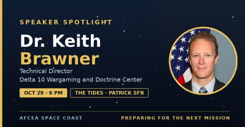 Speaker spotlight graphic for Dr. Keith Brawner